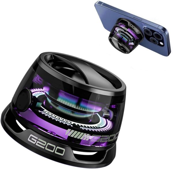 Magnetic Bluetooth Speaker,Multifunctional Portable G200 Speaker with Multi RGB Color Light Show-3D Surround Sound Effect,Phone Stand for iPhone, Android